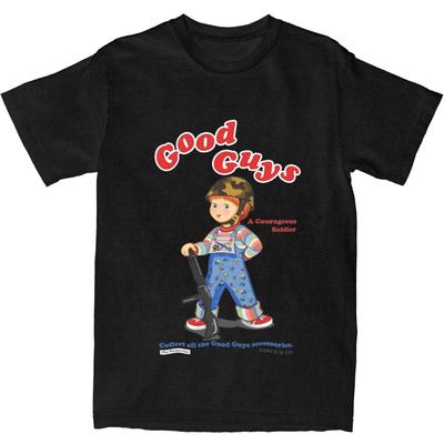 Good Guys Soldier Child's Play Chucky Merchandise T-Shirt for Men Women Horror 80s Chucky Doll Vintage Cotton Graphic Tees