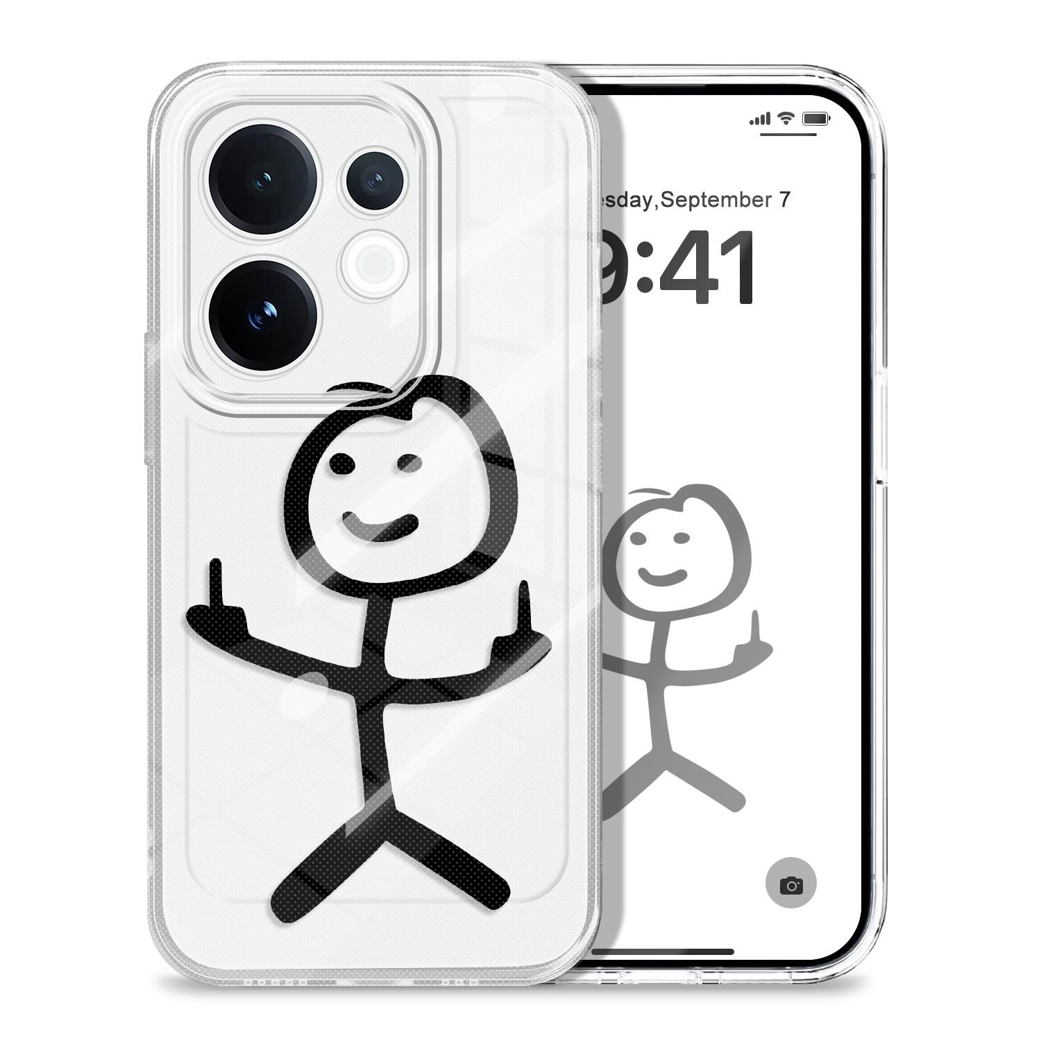 

Simple Line Figure Transparent Phone Case For VIVO V60 V50 V40 V30E V29 V29E V27 V27E V25 V23 V23E Lite Pro Soft TPU Cover V23 Pro 5G