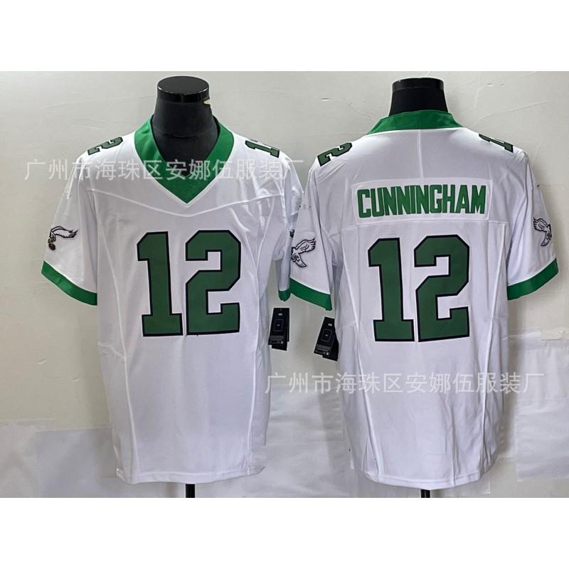 Philadelphia Eagles NFL Jersey 1 Jalen Hurts Green Embroidered Football Shirt Men