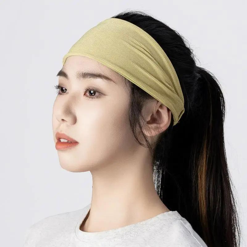 Sports Headband Running Headwear Elasticity Sweat Absorption Headdress Quick-Drying Gym Breathable Sweatbands For Men Women