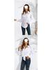 European & American Women's Long Sleeve Satin-Cotton Shirt - Solid Color, Spring & Autumn Bestseller