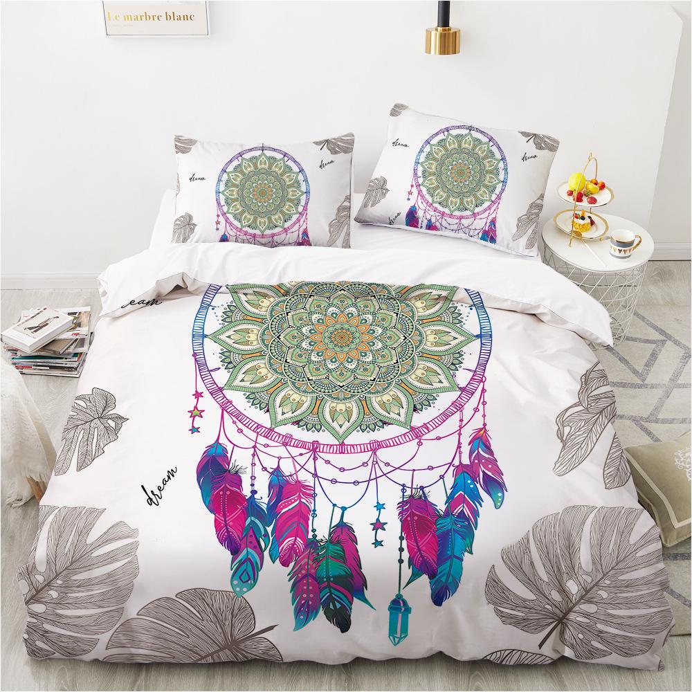 3D Dreamcatcher Bedding Set Animal Bedding Cover Pillowcase 2/3pcs Men's and Boys' Cover Gift Good Dream Theme