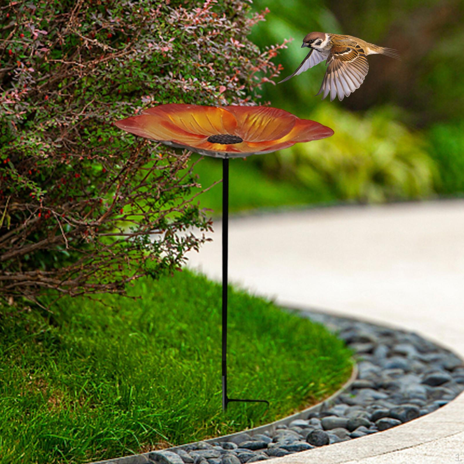 

Кормушка для птиц, аксессуары, украшение для сада и двора, просторное устойчивое основание, украшение для оранжевый