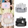 JK Transparent Mochilas Y2K Mochila Preppy Ita Bag High Capacity Bolsas Commuter Backpack Bags for Woman