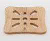 Fujiboeki Untersetzer aus Holz Quadratisch, Bonheur, Natur, 17cm Breit x 17cm Tief, 6er Set, 22645