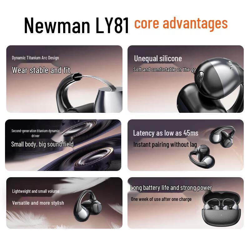 Newsmy Bone Conduction Open-Ear Bluetooth Sports Headset