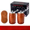 2 peças de moedor de sal e pimenta de madeira com base de cerâmica, moinhos de núcleo confortáveis, moinhos em formato de barril, utensílios e utensílios de cozinha para churrasco