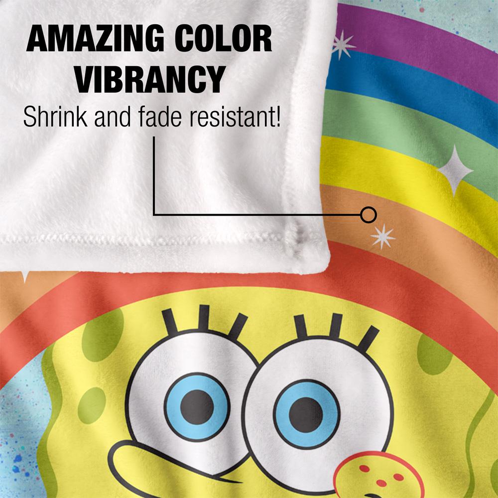 SpongeBob SquarePants Silky Rainbow Supersoft Blanket