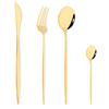 Drmfiy Pink Silver Stainless Steel Dinnerware Set Fork Knife Soup Ice Spoon Cutlery Set Western Flatware Kitchen Silverware Set