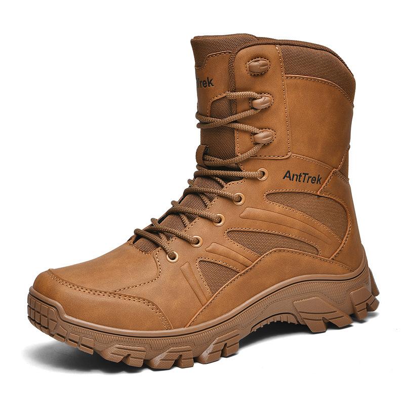 

New tactical boots outdoor special forces combat boots land combat high-top desert boots men s hiking boots 46 коричневий