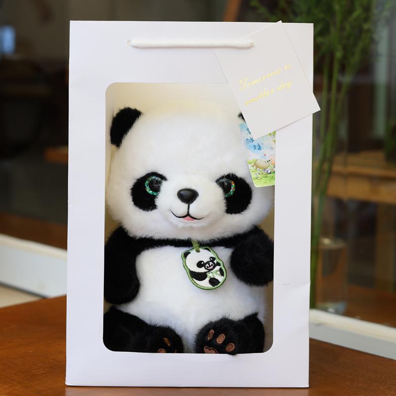 Plyšová bábika Panda s kvetinou – Darček na Deň detí pre chlapcov a dievčatá