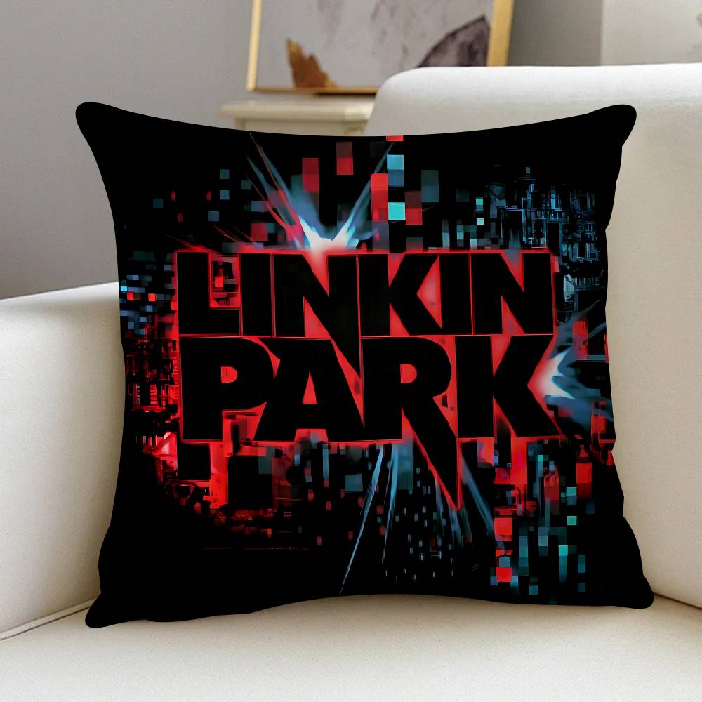 Band L-Linkin Cool P-Park LOGO Kudde Gåvor Heminredning Sovrum Soffa Bil Kuddöverdrag Fodral 45x45cm