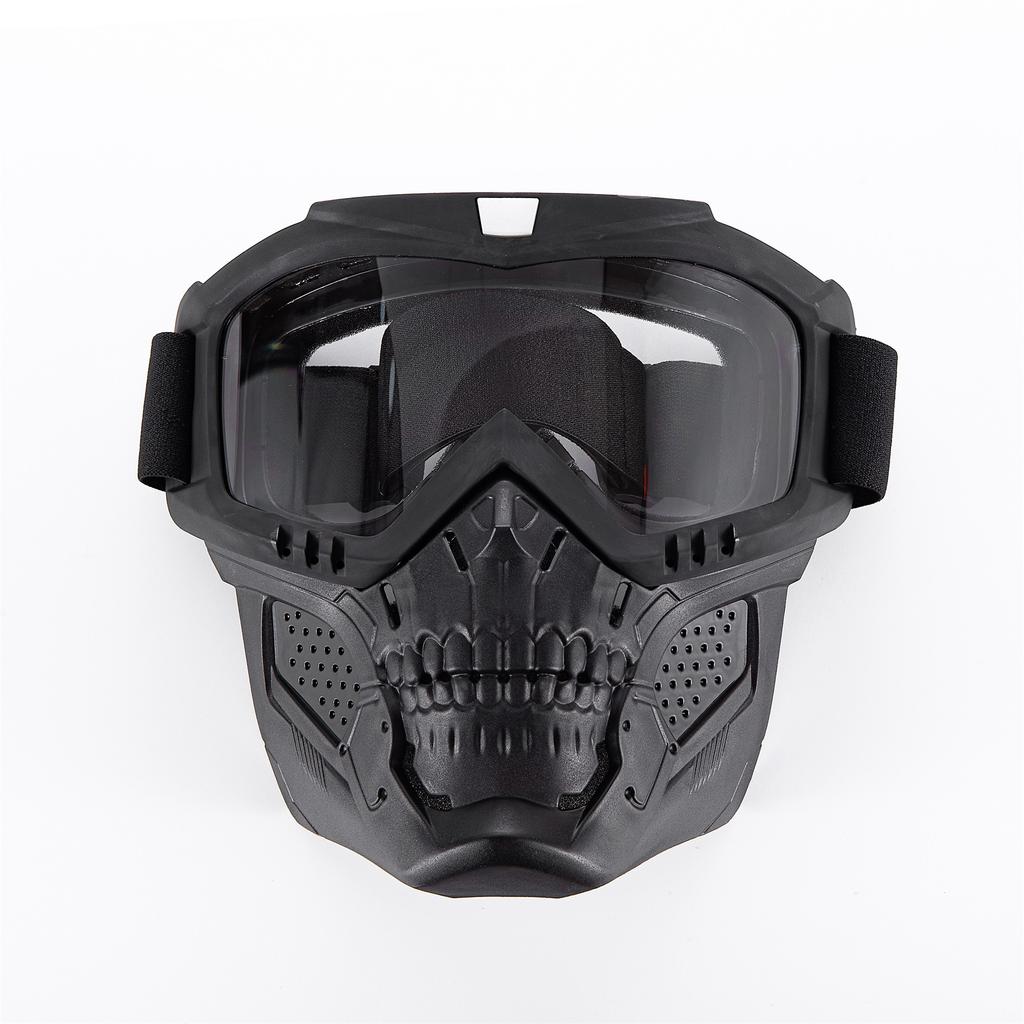 CS Tactical Skull Mouth Mask Motorcycle Off-Road Windshield Helmet Goggles Riding Mask