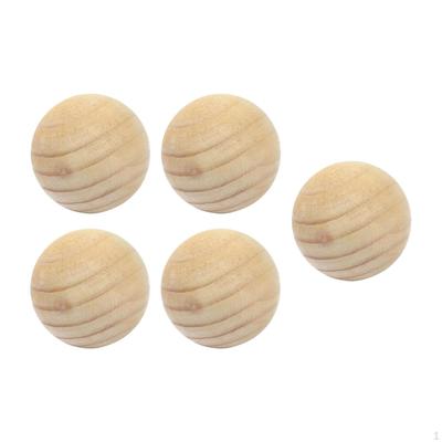 5x Holzkugeln für Bastel- und DIY-Projekte Ohne Loch 70mm Durchmesser Ornamente Deko Unbemalt