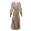 FRAY I.D 20AW FWFO205233 Floral Long Sleeve Waist Shirring Print One Piece Women Used