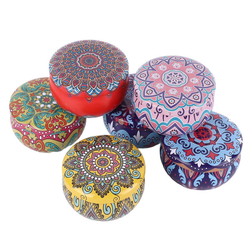 6Pcs Scented Candle Soy Wax Retro Elegant Bland Fragrance Odour Removal Aromatherapy Candle for Bedroom Office Bar