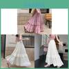 Cotton Blend Cake Skirt With Ruffle Trim For Spring Summer Womens Casual Fashion