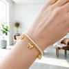 Fashionable Vintage Soft Versatile Double-layer Copper Chain Pearl Bow Bracelet French Chic Luxury Sophisticated for Women's