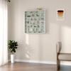 Six Shelf Display Cabinet, with Glass Doors - White