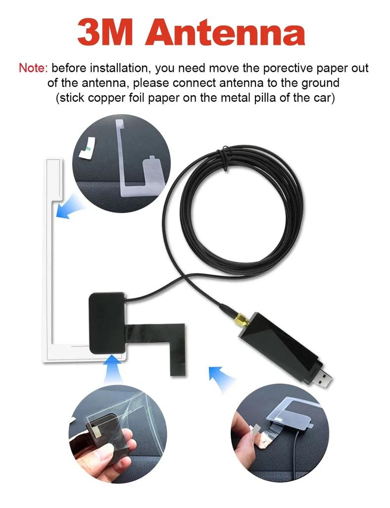 DAB/DAB+ Antenna With USB Adapter Universal Android Car Radio GPS Stereo Receiver DAB DAB+ Signal Head Unit Player