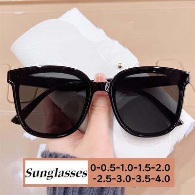 Trendy UV400 Sunglasses for Men Fashion Retro Square Sun Glasses Eyewear Male Women Vintage Myopia Eyewear0-1.0-4.0