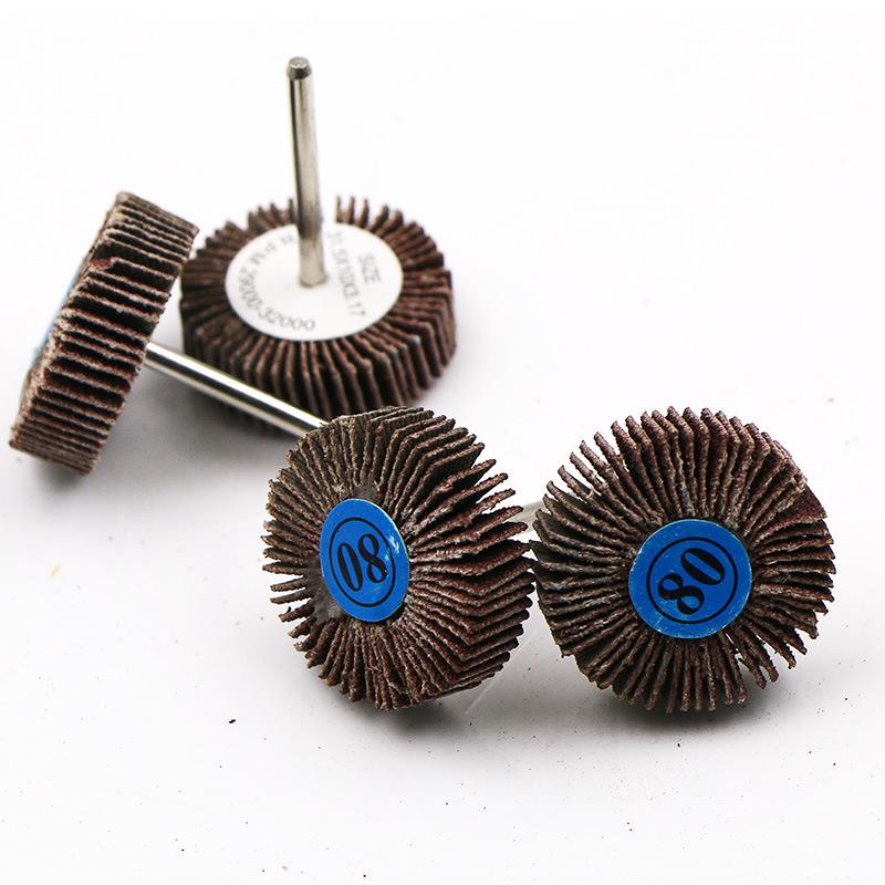 Flap Wheel Grinding Head with Shank for Metal and Woodworking - T-shaped Sandpaper Polishing Tool