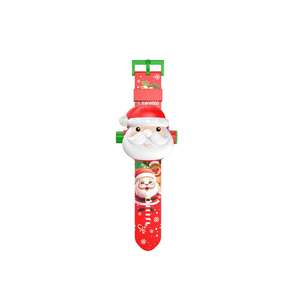 

1pc-Christmas Children s Projection Watch Santa Claus Cartoon Design for Boys and Girls, Is An Ideal Christmas Gift. красный