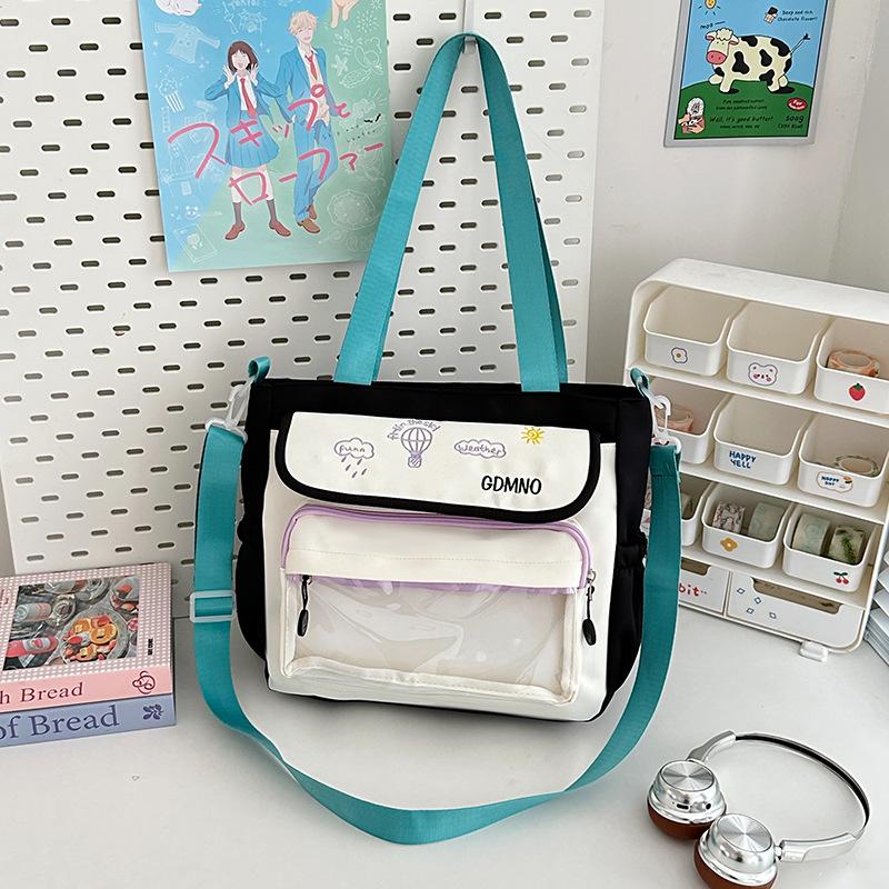 

High value, fresh and sweet, contrasting color make-up bag, lightweight and large-capacity backpack for junior high school students