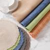 Round Braided Placemats Heat-Resistant Placemats for Dining Tables Stain-Proof 15 inch Non Slip Kitchen Table Place Mats Natural Farmhouse Decor
