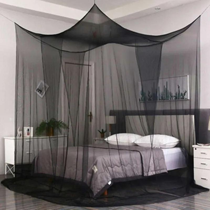 Square Mosquito Net Portable Four Corner Post Prevent Insect Outdoor Grace Canopy Palace Net Home Textile for King Size Bed