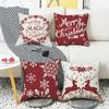 New Christmas Cushion Snowflake Elk Garland Red Home Cushion Pillow Case