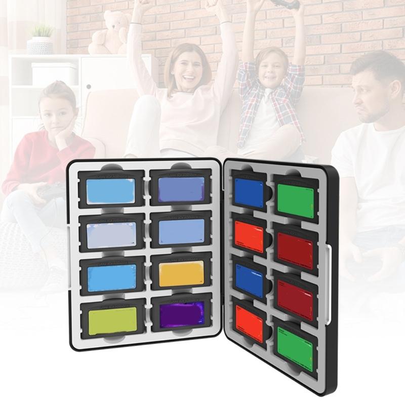 Protective Game Cartridge Storage Case Container Featuring 16 Slots Waterproof Shockproof Design Compact And Portable