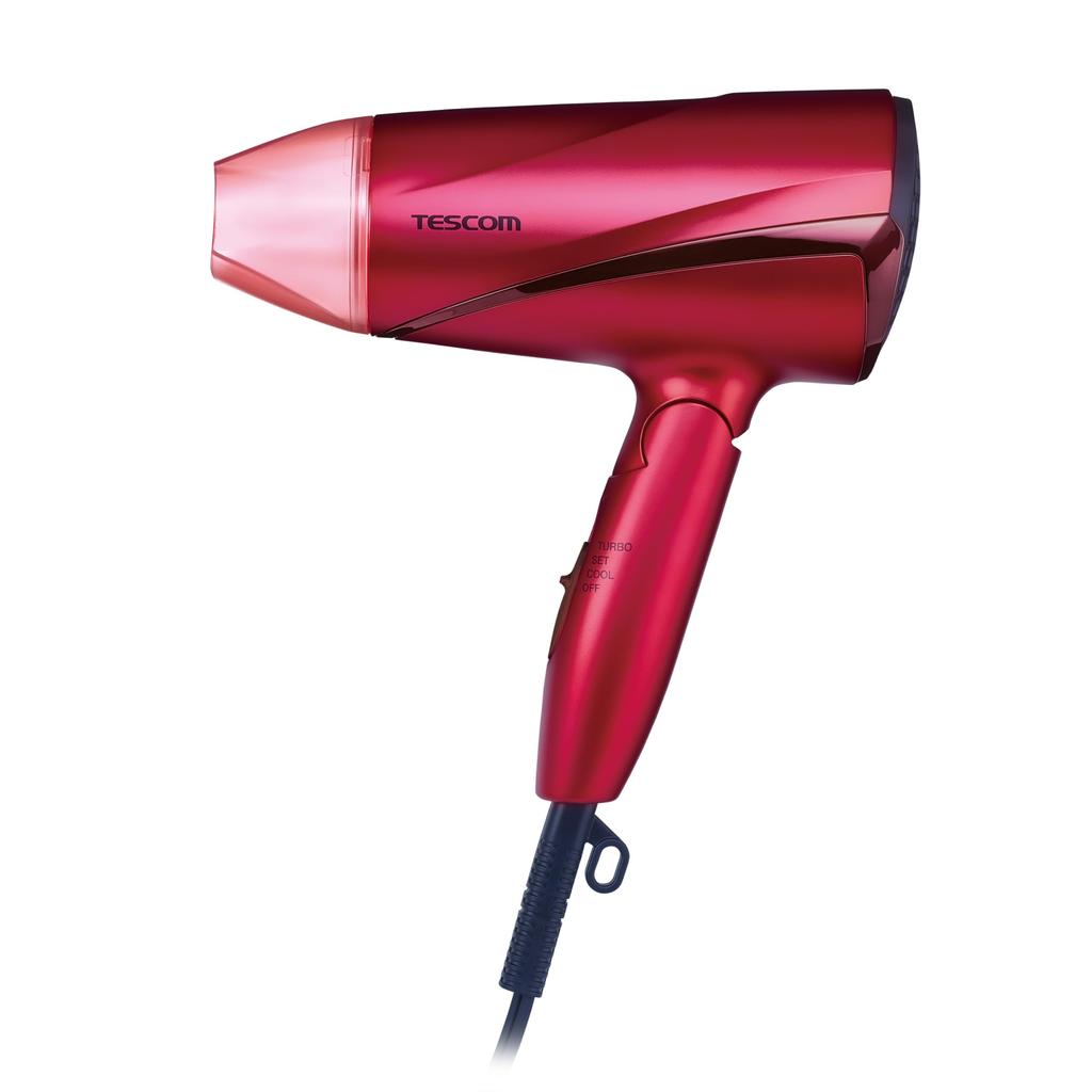 Tescom Hair Dryer, Negative Ion, Foldable, High Airflow, Lightweight, Pink, TD330B-P