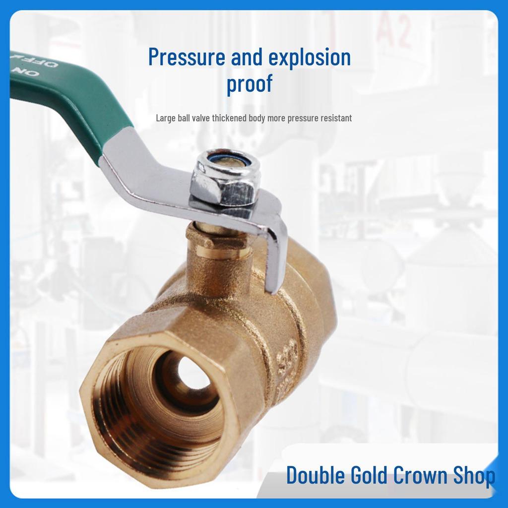 Pneumatic 4-Point Copper Ball Valve Switch for Air Compressor and Water Pipe, Internal/External Thread