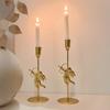Cupid Candle Stand Iron Candle Holder Vintage Metal Cupid Candle Holder Set for Home Decor Wedding Party Table for Room