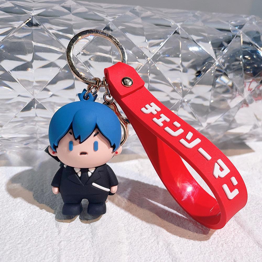 Chainsaw Man Keychain Cartoon Denji Pochita Anime Keyrings Makima Power Aki Hayakawa Doll Keyring Toys Accessorie Fans Boy Gifts