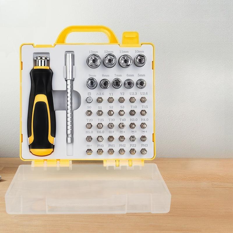 42 in 1 Ratchet Socket Wrench Screwdriver Set DIY Repair Tool
