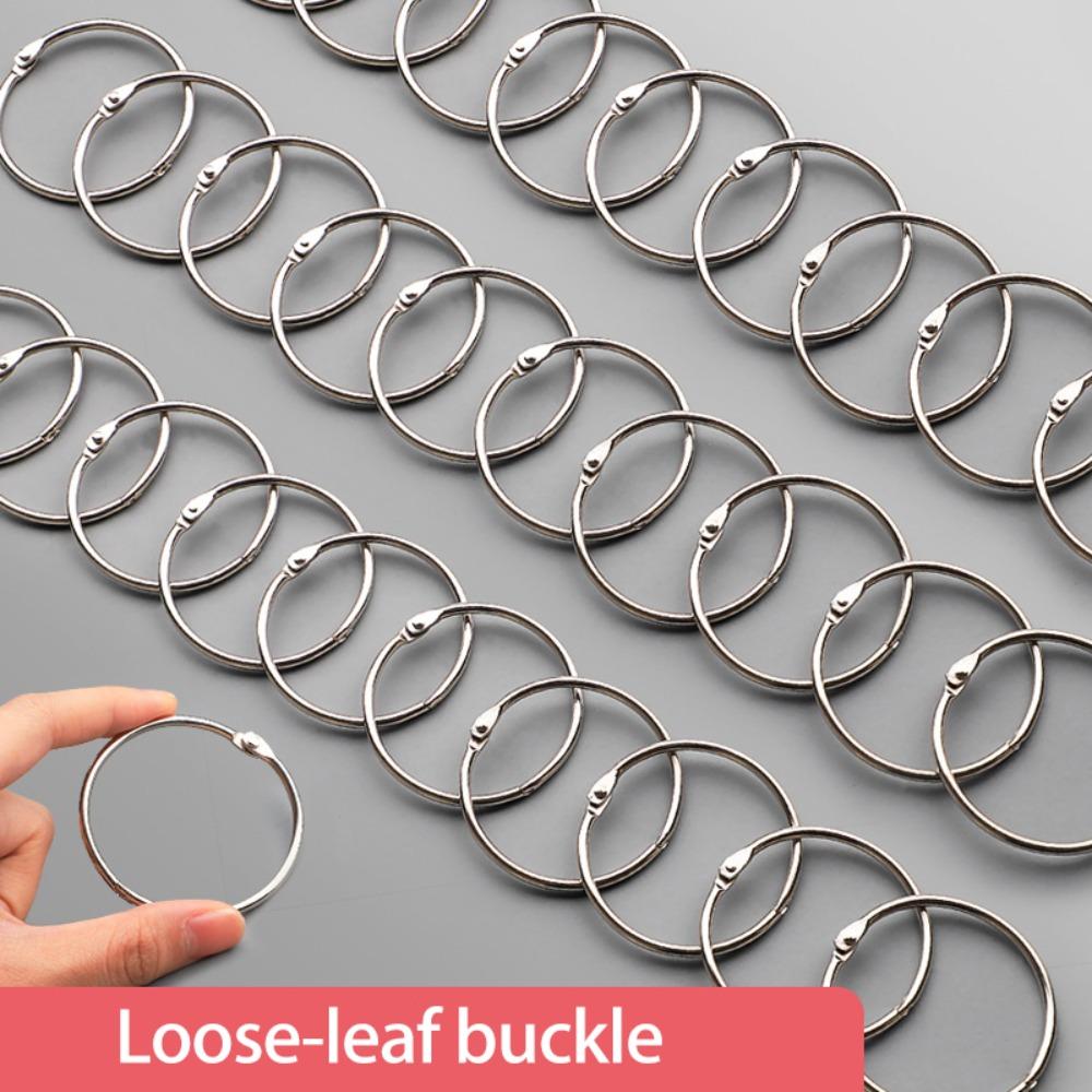 Binding Clip Metal Ring Binder Staple Book O Ring Metal Binder Ring Index Cards