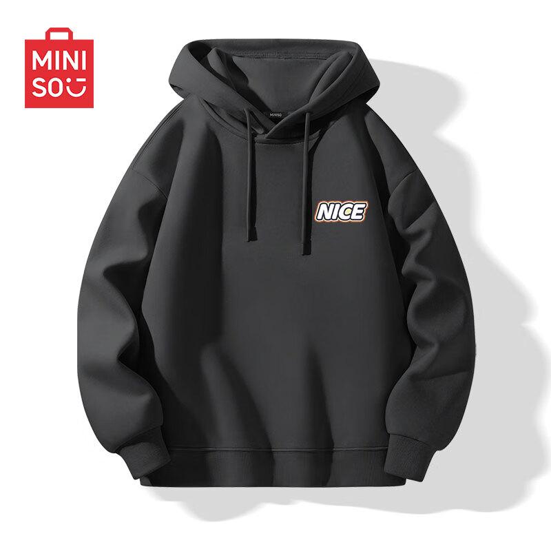 

MINISO Men s Retro Hooded Sweatshirt M