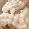 Luxury Fluffy Warm Faux Rabbit Fur Blanket Winter Thickened Double Layer Plush Blankets Solid Soft Throw Blanket for Sofa Bed