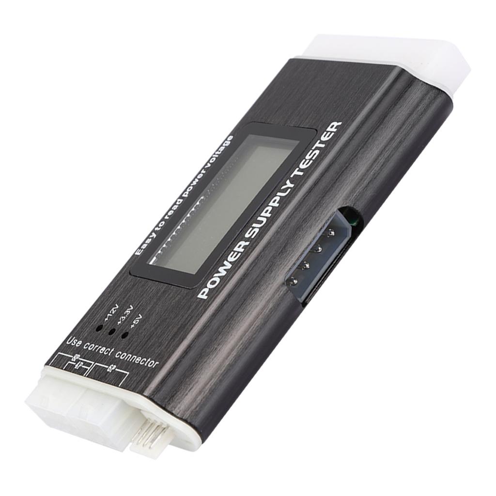 Computer Power Supply Tester LCD Display Aluminum Alloy Support 20 24Pin ATX SATA