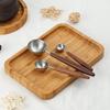 ZISIZ Stainless Steel Measuring Spoon with Walnut Handle