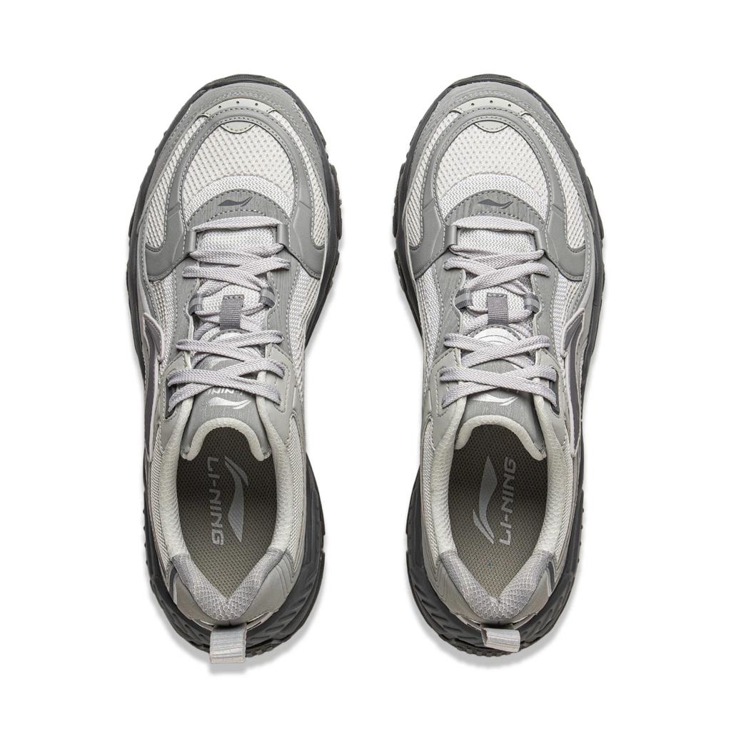 Li-Ning Classic Fashion Versatile Retro Comfortable Non-Slip Wear-Resistant Breathable Low-Top Casual Shoes Men Sneaker White Gray AGCV127-4