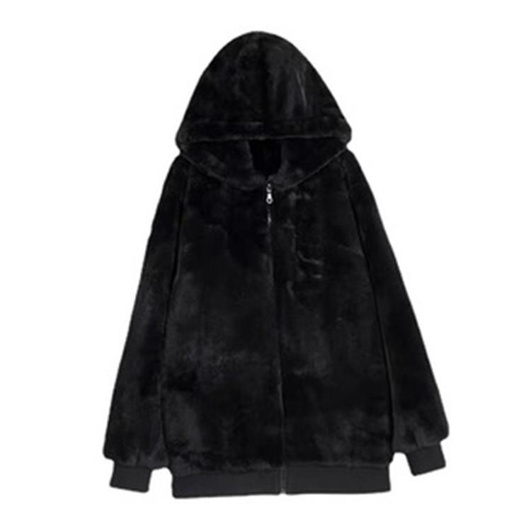 Women's imitation fur coat light imitation lazy rabbit hair fashion large size medium and long coat