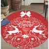 Teppich mit Weihnachtsmotiv Weihnachtsmann und Schneeflocke Rund Weich Wohnzimmerbodenmatte Gut Wohnzimmer Arbeitszimmer Spielzimmer Zimmer