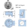 1 Set Stainless Steel Pull Hatch Latch Cabinet Drawer Metal Doorknob Car RV Boat Toilet Door Hardware Handle