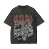 T-shirt Anima di Sukuna Jujutsu Kaisen Tee Lavata Vintage Oversize Retro Anime Harajuku Streetwear Heavy Metal Manga Abbigliamento Uomo