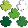 Whaline 45Pcs St. Patrick's Day Shamrock Cutouts 5.9 Inch Gradient Green Clover Shape Cut Outs Large Creative Assorted Paper Cut-Outs for Irish