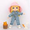Fashion For 1/12Bjd Doll Gift Toys Obitsu11 Doll Accessories Doll Clothes Doll Overalls Denim Pants