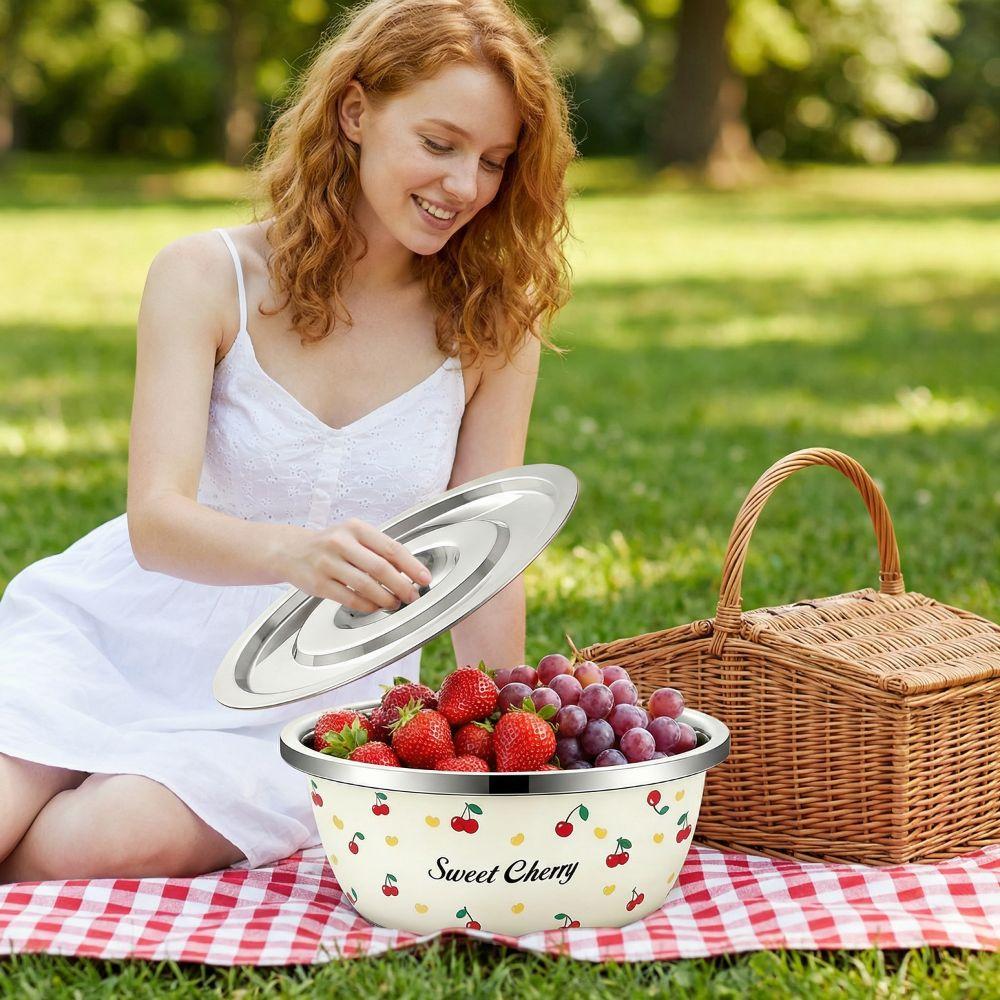 Stainless Steel Salad Bowl Set Prepping Stainless Steel Oil Can  Frying Oil Storage